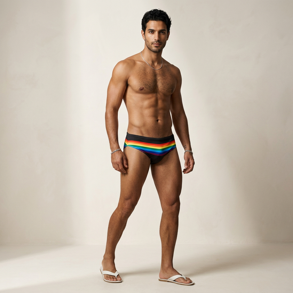 Pride Rainbow Mens Swim Brief