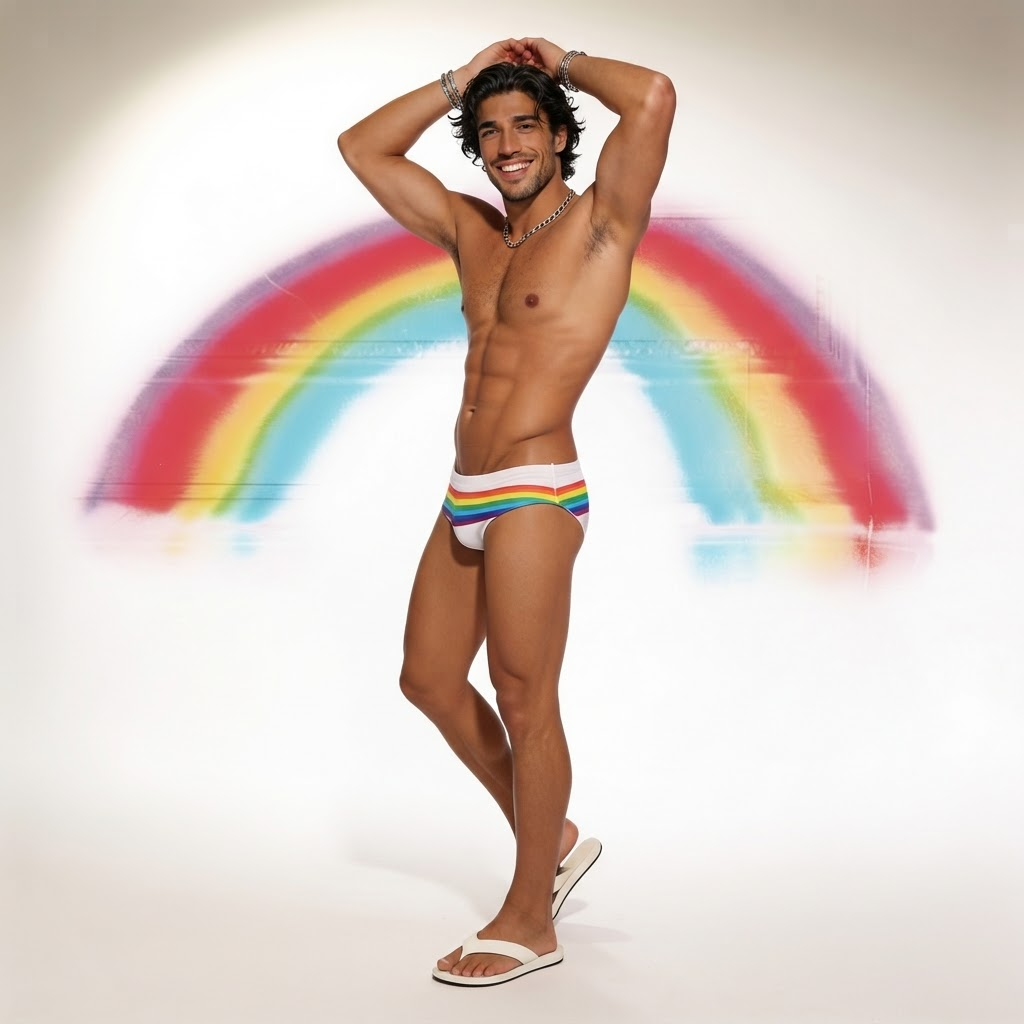 Pride Rainbow Mens Swim Brief