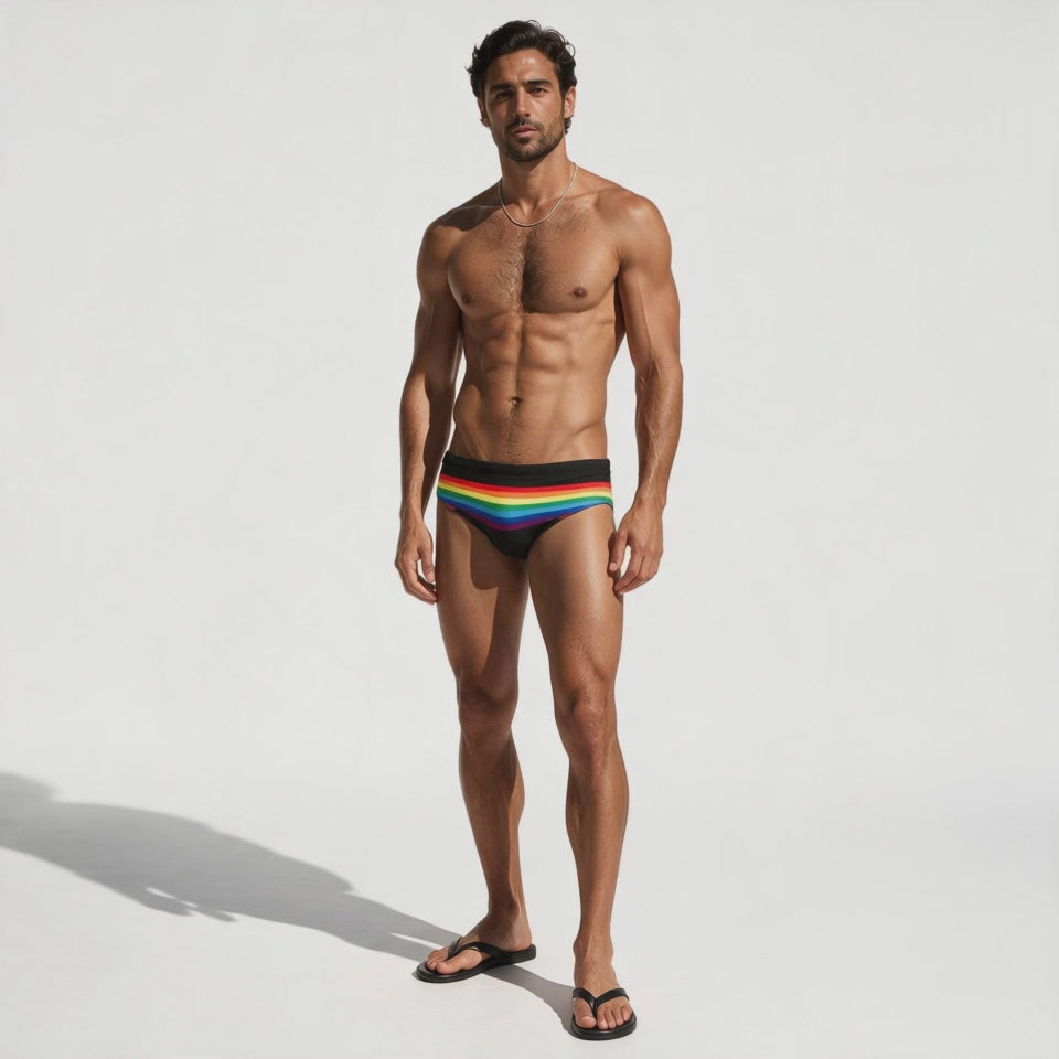 Pride Rainbow Mens Swim Brief